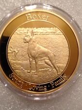 Brass-Gold Boxer Dog Animal Series Challenge Coin/Round 1oz Collectible Charity picture