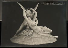 Villa Carlotta Amore e Psiche Statue ~ Cupid Italy Italian RPPC Vintage Postcard picture