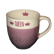 Pfaltzgraff Queen Crown pink & white Coffee Mug Large 20 Oz Fun picture