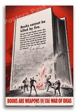 “Books Are Weapons In The War of Ideas” 1942 Vintage Style WW2 War Poster 24x36 picture