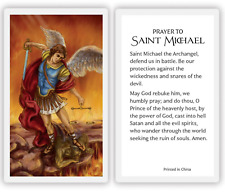 Laminated Saint St. Michael the Archangel Holy Prayer Card Catholic picture