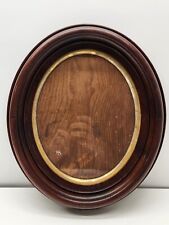 Vintage Walnut Brown Oval Traditional Wood Picture Art Frame Fits 8