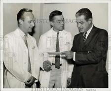 1958 Press Photo Dr. Andrew L. Megarity Awarded Research Grant, Houston, Texas picture