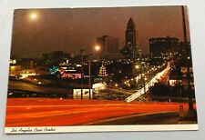 Los Angeles CA Civic Center & Chinatown at Night California Souvenir Postcard picture