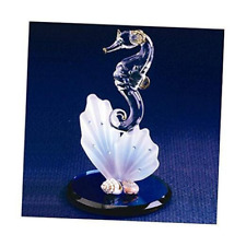 Glass Baron Sea Horse on Blue Coral Figurine picture