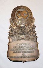 LARGE vintage bronze national freedom Exchange eagle presentation wall plaque picture