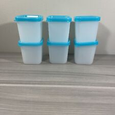 Tupperware Freeze-It Mini Square Rounds Set of 6 Containers 2.5 oz New picture