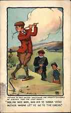 Scottish Comic Scotland Golfing Golfer Vintage Postcard picture