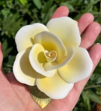 Vintage Yellow Fine Porcelain Rose 3” picture