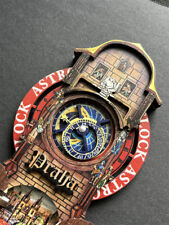 Prague Czech Mechanical Gear Astronomical Clock Souvenir 3D Wooden Fridge Magnet picture
