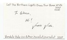 Vendela Vida Signed 3x5 Index Card Autographed Signature Author Journalist picture