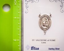 St Valentine of Rome Sterling Rosary Center Medal by Bliss, New, Rosary Shop picture