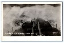 USS Pennsylvania PA Postcard RPPC Photo Heavy Seas Coming Over Foc'sl c1910's picture