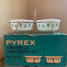 Rare Pyrex Cinderella Twin Server (1959) new in original box No. 472-M picture