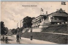 Postcard Bicycles Denmark Klampenborg Badehotel c1907 King Frederik VIII Stamps picture