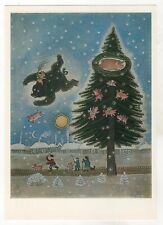1987 Fairy Tale BEAR in the air ART VASNETSOV Book ill RUSSIAN POSTCARD Old picture