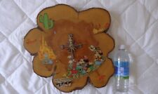 Super rare '60-'70s Not 4 Sold Disney Mickey Mouse Natural wood stump wall clock picture