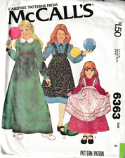 Vintage McCall's Pattern 6363 ©1978 Girl's Dress & Pinafore, Size 4, FF picture