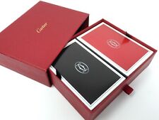 Cartier Playing Cards 2 Deck Authentic RED & Black with Box Case Unused GIFT picture