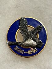 WWII 12th Observation Group DUI DI Crest pin Screwback NS Meyers picture