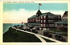 The Terrace Gables Hotel Falmouth Heights MA White Border Postcard c1920 picture