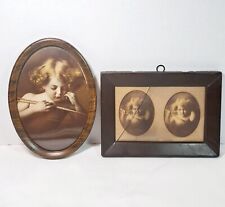 Antique Framed Set of Cupid Awake/Asleep Photos 1897 MB Parkinson picture