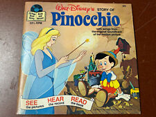 WALT DISNEY Vintage STORY of PINOCCHIO See Hear Read Along Book And Record #311 picture