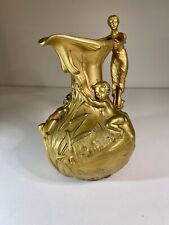Amazing H. Huppe Gold colored pewter pitcher in the Art Nouveau style. picture
