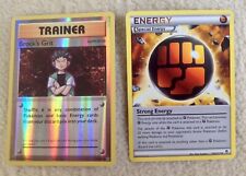 Brock's Grit 74/108 Uncommon Reverse Holo & Strong Energy 104/111 Pokemon Cards picture