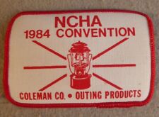 NCHA Convention 1984 Patch Camper Coleman Outing Outdoor Products Lamp Red White picture
