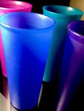 4 Vintage Tupperware Stackable Tumblers #115 Jewel Tone Colors picture