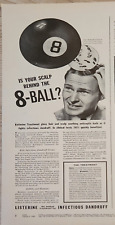 1940 Listerine treatment for dandruff hair vintage ad behind the 8 ball picture