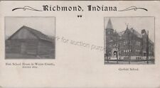 Richmond, IN: School Private Mailing Card vintage Wayne Co, Indiana PMC Postcard picture