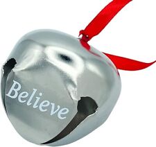 Believe Bell Christmas Tree Hanging Ornaments Sleigh Bells picture