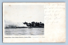 1906. ANOKA, MINN. CLOUD OF DUST FROM FALLEN CHIMNEY. POSTCARD 1A36 picture