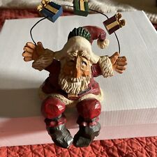 Rare David Frykman Clause Juggling Presents Hand Painted Shelf Sitter 7”x5” Ice picture
