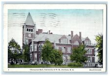 1942 Thompson Hall University Of NH Durham New Hampshire Tower Clock Postcard picture