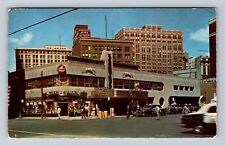 Detroit MI-Michigan, Greyhound Bus, Air Lines Terminal, Vintage Postcard picture