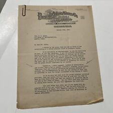 Beaumont Iron Works Drilling Equipment Mfgrs letter 1930 Dreadnaught drilling picture
