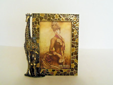 TIZO Italian made Photo Frame Elegant Jeweled Giraffe & Calf Design 3.5
