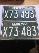 1966 Massachusetts License Plates X73-483 Pair picture