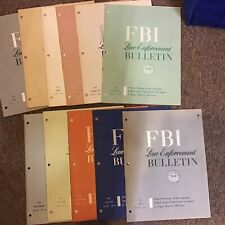 Lot Of  11 -1954 FBI Law Enforcement Bulletins Hoover picture