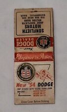 1954 Dodge Advertising Full Matchbook California Collectible Vintage picture