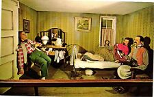 Vintage Postcard- BEDROOM SCENE WITH BILLY THE KID AND SHERIFF PAT GARRET, AMERI picture