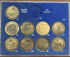 9 Commemorative Apollo Series Coins - NASA Space Exploration w/Case picture