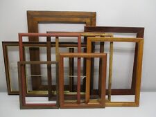 Lot Of 10 Vtg/Old Solid Wood Pic Frames  Assortment  Sizes Below picture