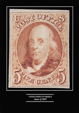 Five Cent Stamp of the 1869 Series This is a Continental Size Postcard picture