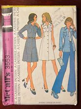 VTG McCalls 3553 Misses Buttoned Dress Tunic Sewing Pattern Size 12 UNCUT FF picture