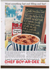 Vtg Chef Boy-Ar-Dee Spaghetti & Meatballs Original Print Ad June 1962 picture
