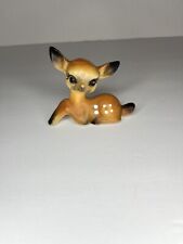 Vintage Big Eyes Hard Hollow Plastic Baby Deer Fawn Figurine Kitsch picture